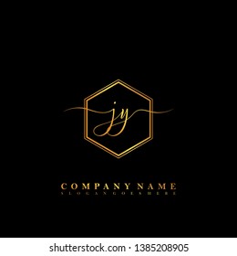 JY Initial luxury handwriting logo vector