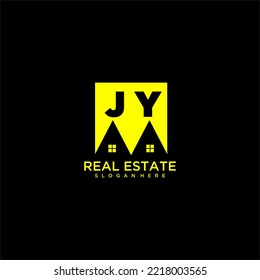 Erstmaliges Monogramm-Logo für Immobilien im quadratischen Stil