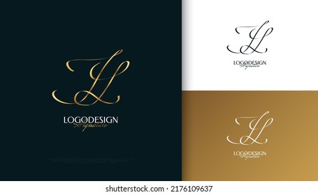 JY Initial Signature Logo Design with Elegant and Minimalist Gold Handwriting Style. Initial J and Y Logo Design for Wedding, Fashion, Jewelry, Boutique and Business Brand Identity