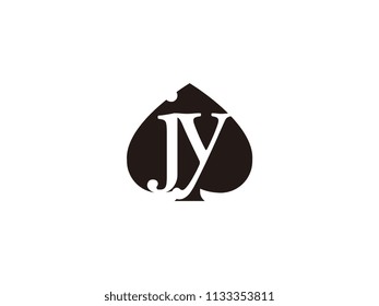 The jy initials logo inside the black shovel
