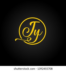 JY or J Y letter alphabet logo design in vector format.