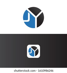 JY Letter Logo Design Template Vector