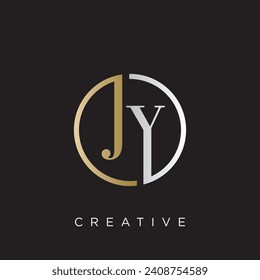 jy logo design vector icon	modern luxury