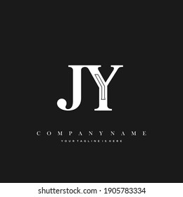 JY Minimal Luxury Initial Logo vector.