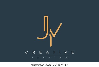 JY Minimalistic Line Art Logo Design with Abstract Lettering. Abstract minimalistic logo design featuring a sleek line art style.