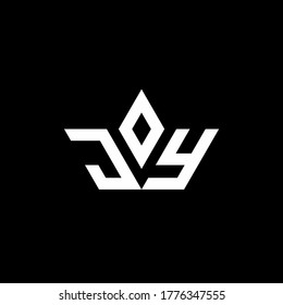 Jy Monogram Logo Crown Shape Luxury Stock Vector (Royalty Free ...