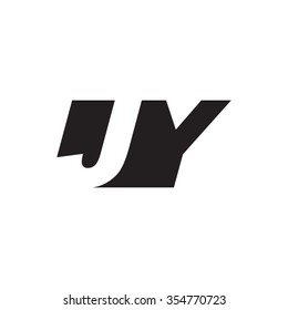 JY negative space letter logo