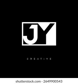 JY Negative Space Monogram – Minimalist Black and White Letter mark Logo for Creative Branding, Fashion Identity and Modern Design Concepts
