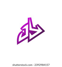 JY Premium emblem logo initial esport and gaming design concept