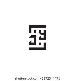 JY Square Concept Retro-Logo in hochwertigem professionellem Design, das gut auf allen Printmedien drucken kann