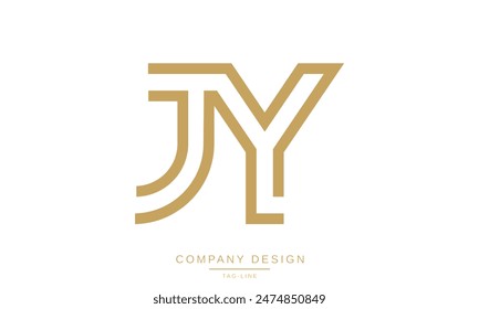 JY, YJ Abstract Letters Logo Monogram design Vector