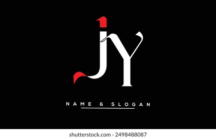 JY, YJ Abstract Letters Logo Monogram