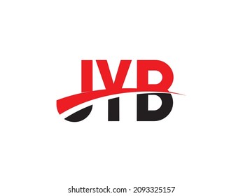Letra JYB diseño creativo elegante del logo de swoosh