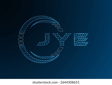 JYE baixo poli letra logotipo vetor design. JYE design de logotipo poli inferior. Logotipo poli baixo.
