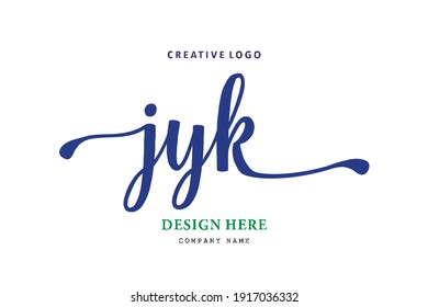 El logo con letras JYK es sencillo, fácil de entender y autoritario