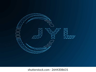 JYL low poly letter logo vector design. JYL lower poly logo design. Low poly logo.