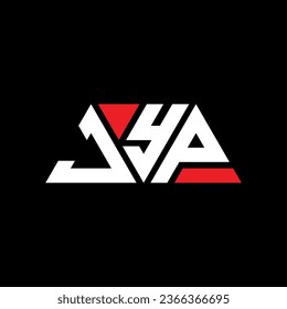 Diseño del logotipo de la letra triangular JYP con forma triangular. Monograma de diseño del logotipo del triángulo JYP. Plantilla de logotipo vectorial de triángulo JYP con color rojo. Logotipo triangular JYP Diseño sencillo, elegante y lujoso.