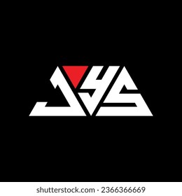 JYS triangle letter logo design with triangle shape. JYS triangle logo design monogram. JYS triangle vector logo template with red color. JYS triangular logo Simple, Elegant, and Luxurious design.