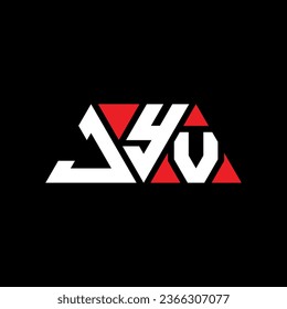 Diseño del logotipo de la letra del triángulo JYV con forma de triángulo. Monograma de diseño del logotipo del triángulo JYV. Plantilla de logotipo vectorial del triángulo JYV con color rojo. Logo triangular JYV Diseño sencillo, elegante y lujoso.