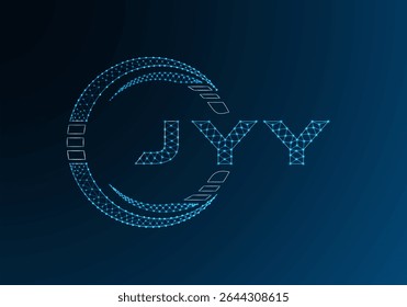 JYY Low-Poly-Buchstaben-Logo, Vektordesign. JYY Logodesign mit niedrigem Poly. Low-Poly-Logo