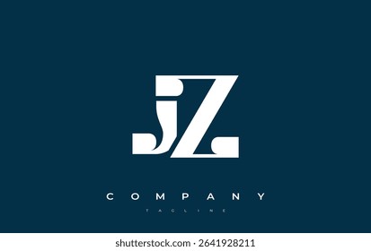 JZ Abstract Geometric Logo Design. Modern and elegant logo design with simplistic typography elements, showcasing branding excellence.