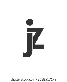 JZ creative geometric initial based modern and minimal logo. Letter j z trendy fonts. Universal professional elegant techno vector design.