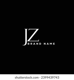  JZ creative initials letter logo design concept. JZ icon design. J Z