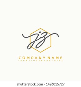 JZ Initial handwriting logo concept
