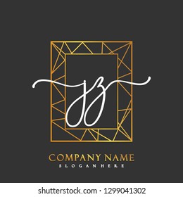 JZ Initial Handwriting logo template vector