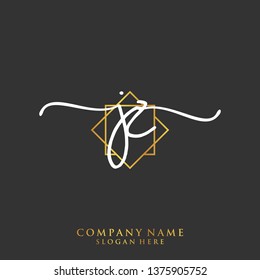JZ Initial handwriting logo template