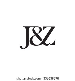 J&Z Initial logo. Ampersand monogram logo