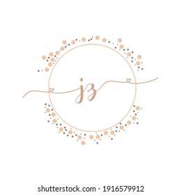 JZ Initial monogram handwriting luxury illustration