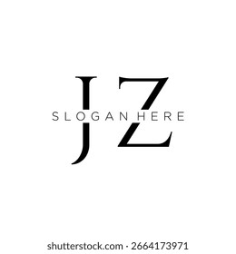 JZ logotipo monograma inicial com design de estilo empresarial