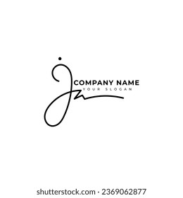 Jz Initial signature logo vector design