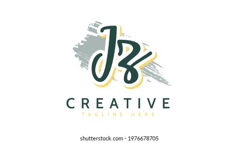 JZ Initials, handwriting logo vector
