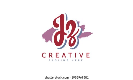 JZ Initials, handwriting logo vector