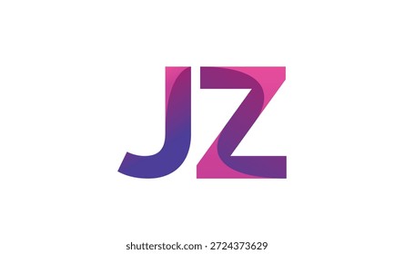 JZ Letter Gradient Monogram Logo for Modern Business Branding