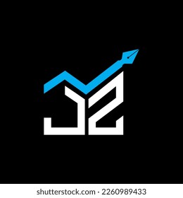 JZ-Brief Logo kreatives Design mit Vektorgrafik, JZ einfach und modern Logo.