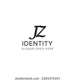  JZ-Brief Logo kreatives Design mit Vektorgrafik, JZ einfach und modern Logo.