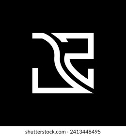 Diseño vectorial del logotipo de la letra JZ, logotipo JZ simple y moderno. Diseño de alfabeto lujoso JZ  