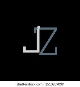 JZ Letter monogram with abstrac concept style design