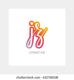 JZ logo, vector. Useful as branding, app icon, alphabet combination, clip-art.