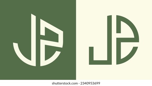JZ modern initial letter logo design vector bundle. It will be suitable for which company or brand name start those initial.