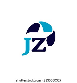 Jz Monogram Initials Letter Concept Jz Stock Vector (Royalty Free ...