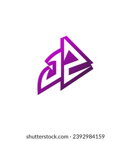 Soporte inicial del logotipo del emblema de JZ Premium y concepto de diseño de juegos