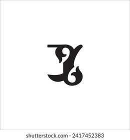 JZ conjunto de vectores de plantilla de logotipo de letra simple.