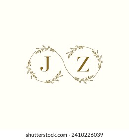 JZ wedding infinity in elegant monogram with high quality professional design that will print well
