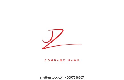 JZ, ZJ Alphabets Letters Logo Monogram