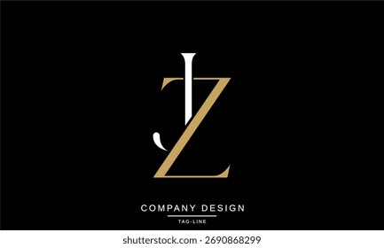 JZ, ZJ, J, Z Letras abstratas Logotipo Monograma Design Fonte