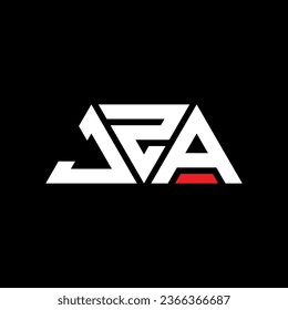 JZA triangle letter logo design with triangle shape. JZA triangle logo design monogram. JZA triangle vector logo template with red color. JZA triangular logo Simple, Elegant, and Luxurious design.
